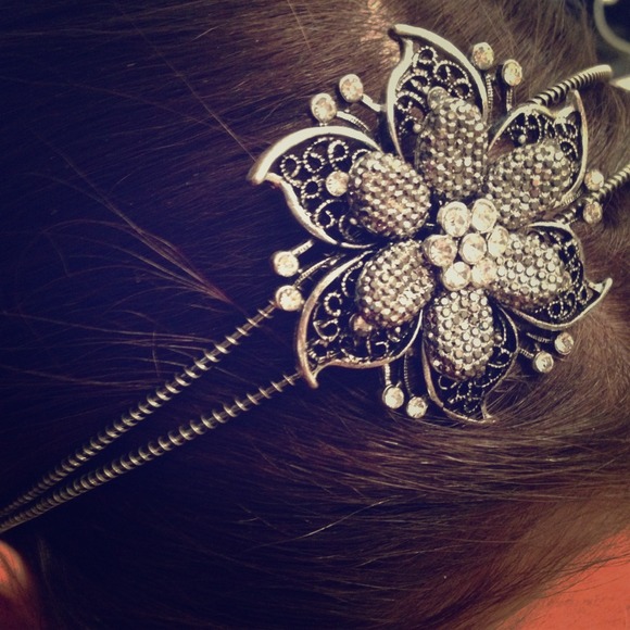 Studded flower headband