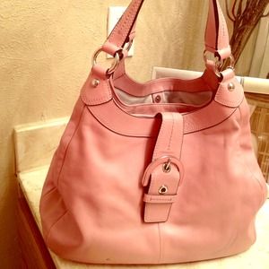 Boho shape blush pink Coach purse