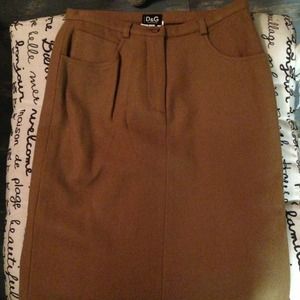 Khaki wool D & G skirt