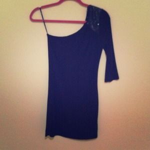 One sleeve mini dress & charcoal dress bundle