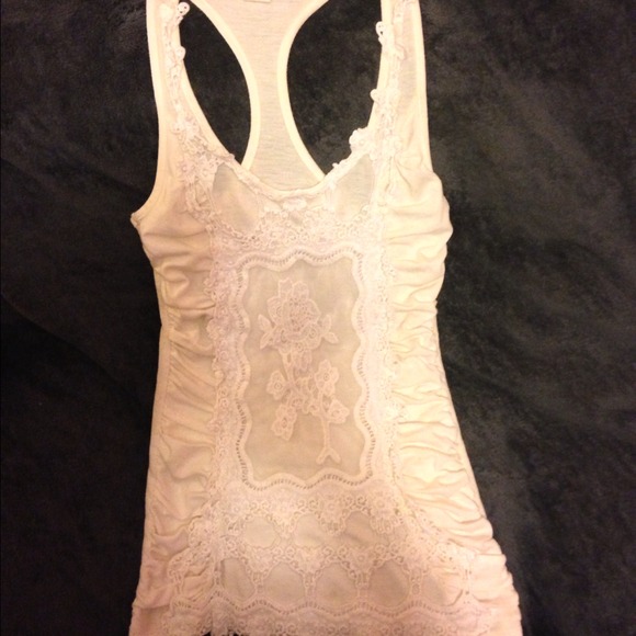 Lace detail Racer back tank.