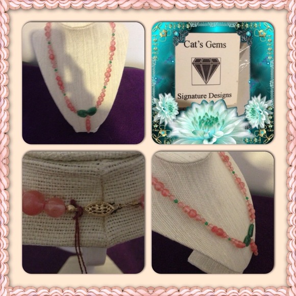 Cherry Quartz and African Jade