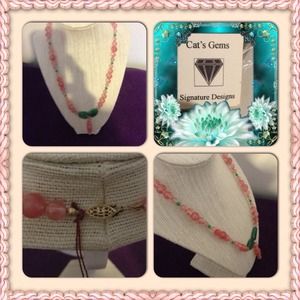 Cherry Quartz and African Jade