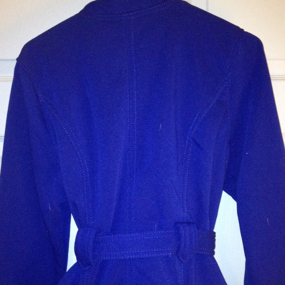 NWOT cobalt blue flannel wZistcoat - Picture 2 of 3