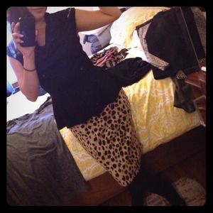 Leopard Print Pencil Skirt