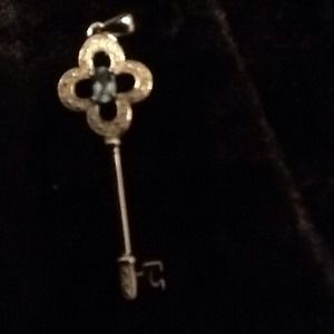 ,Silver key pendant