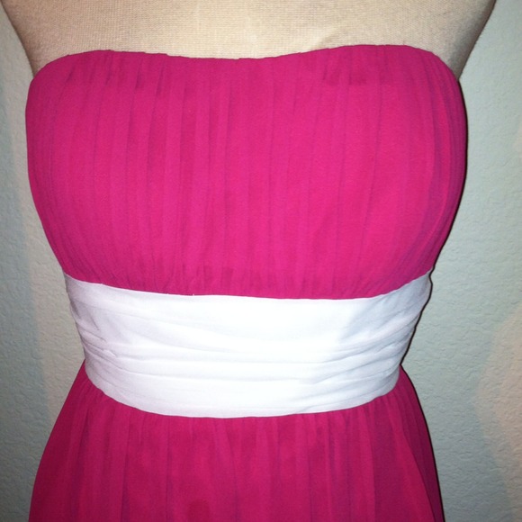 *NEW* Sz 10 M L pink strapless cocktail dress - Picture 3 of 4