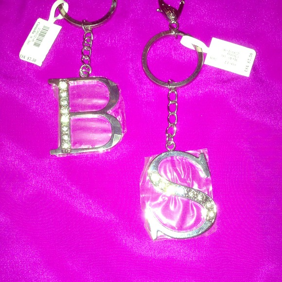 Claire's initial B and S key chains