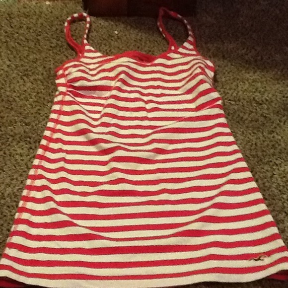 Hollister Tops - Hollister pink stripped tank top small Hollister Tops - Hollister pink stripped tank top small