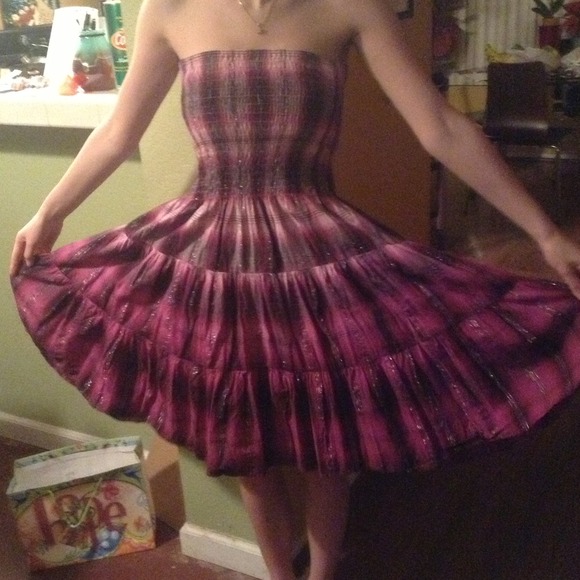 Purple tube Dress; size medium