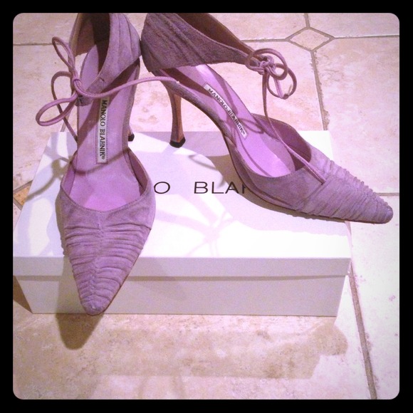 Manolo Blahnik Lavender Suede Shoes!