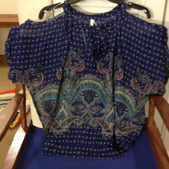 Cute sheer Bohemia top