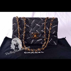 Auth Chanel Runway Logo Maxi Flap Bag Not for sale
