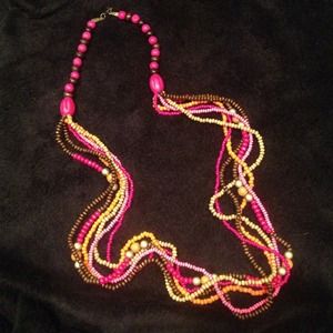 Funky Wooden Bead Necklace
