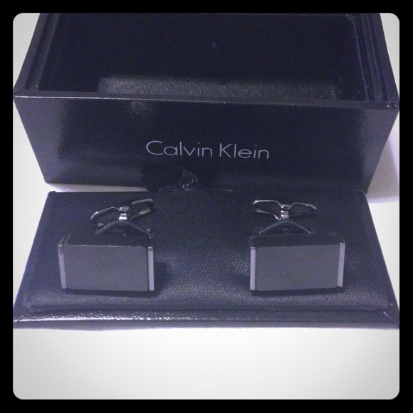 CALVIN KLEIN black cuff links