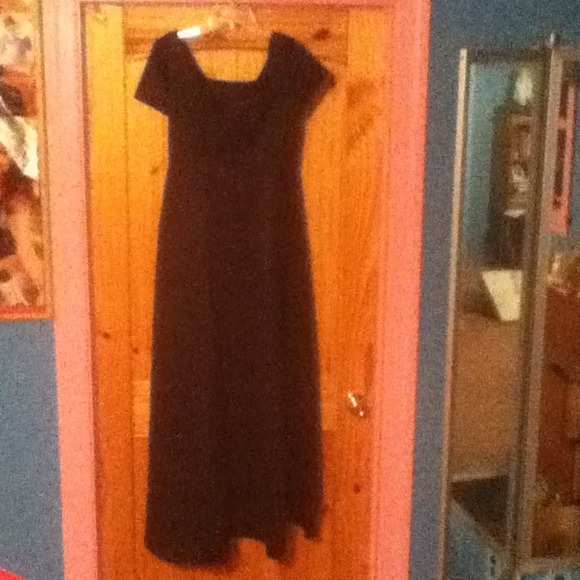 Black formal dress.