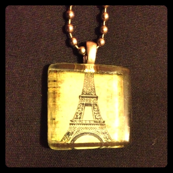 Green Eiffel Tower Necklace