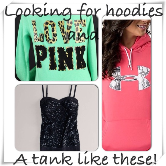 Looking for hoodies and tanks like these!