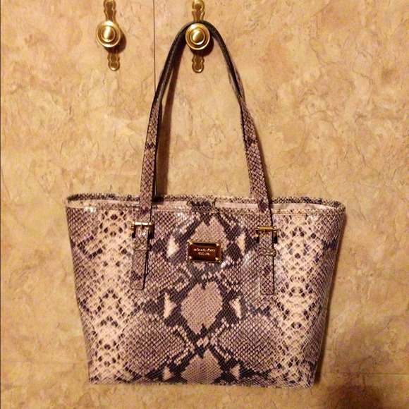 Michael Kors Handbags - Michael Kors Jet Set Travel Python Travel Tote