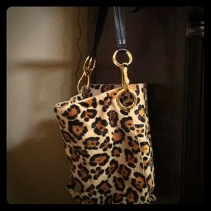 Beautiful leopard print bag and wallet/clutch