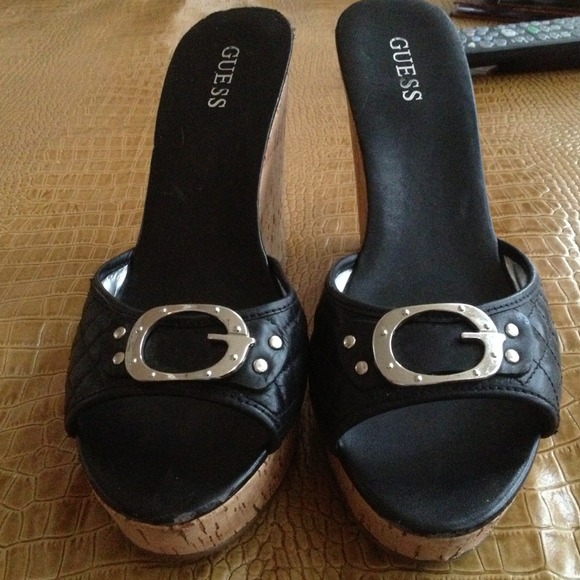 Guess cork wedges