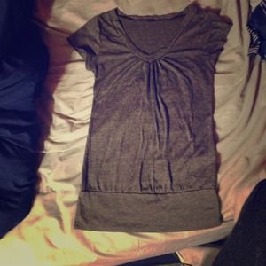 Gray ruffled shirt very comfortable!!