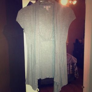 BUNDLE of Gray short sleeve AND WHite cardigan