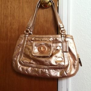 🌀reserved🌀Metallic gold Coach bag