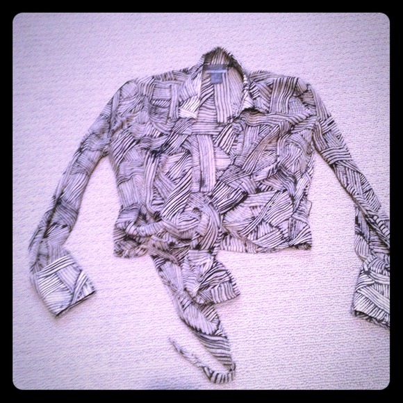Lafayette wrap silk blouse