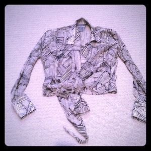 Lafayette wrap silk blouse