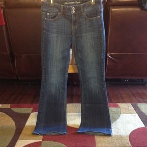 American Eagle designer blue jeans.