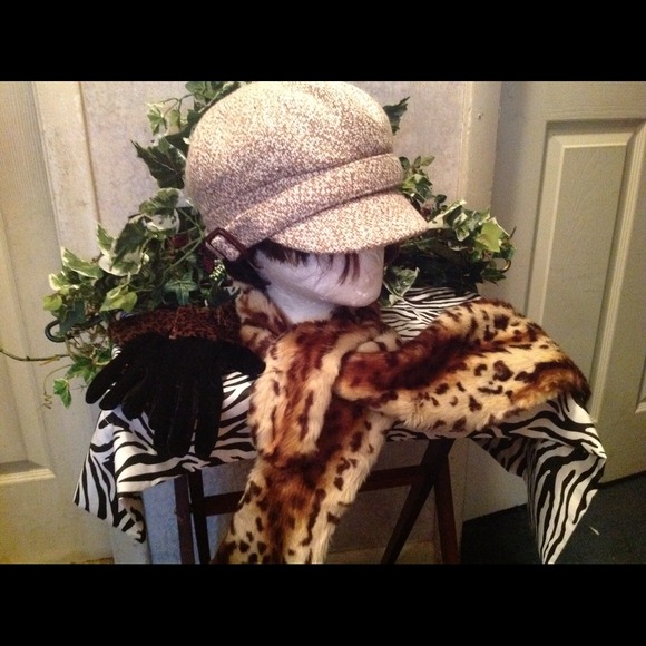 Hat and gloves, scarf by Cache....