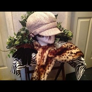 Hat and gloves, scarf by Cache....