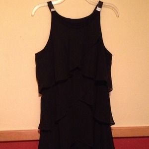 Black flutter cocktail dress