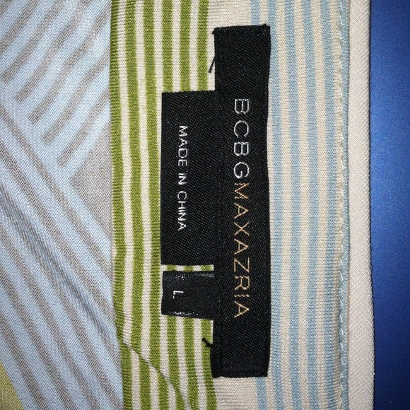 *BCBG* Sz L geometric spring dress 6 8 10 brown - Picture 4 of 4