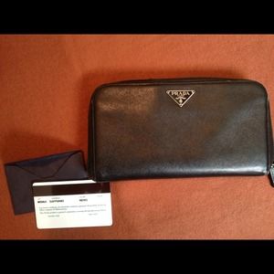 Saffiano Prada Leather Wallet/clutch
