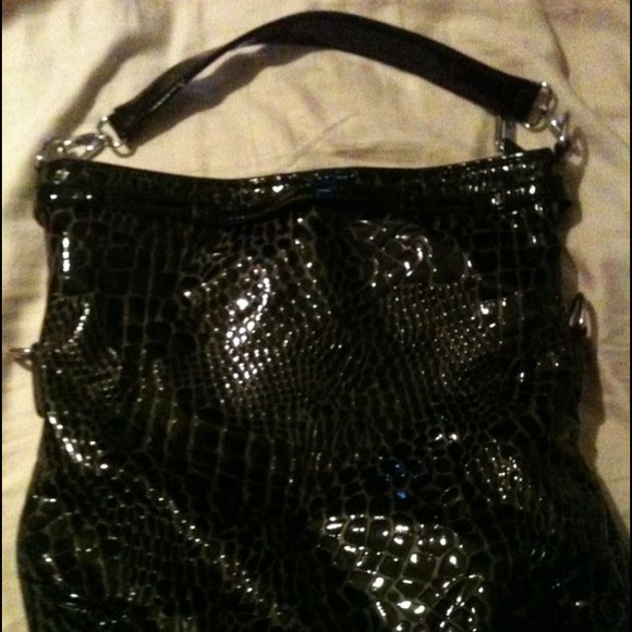 Black animal printed tote. Never used.