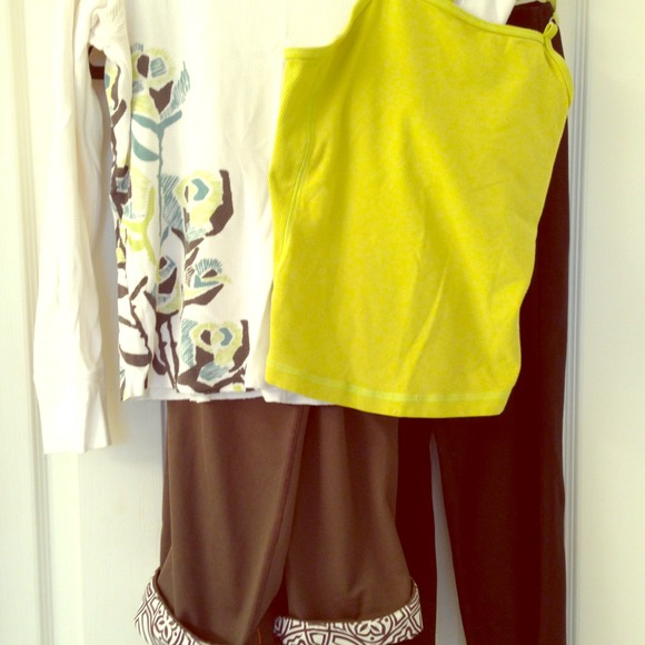 Lucy Yoga pants - 2 pr capris, bra tank & thermal