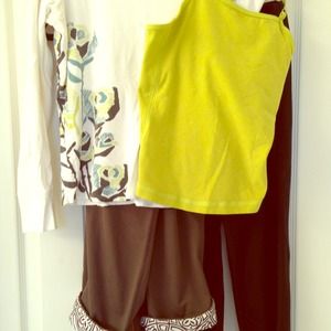 Lucy Yoga pants - 2 pr capris, bra tank & thermal