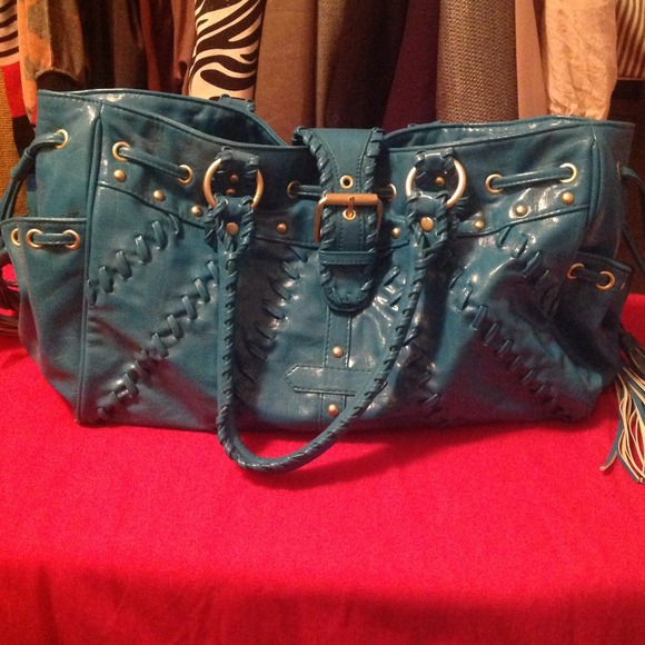 Just Fab turquoise handbag