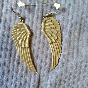 Black Angel wing earrings
