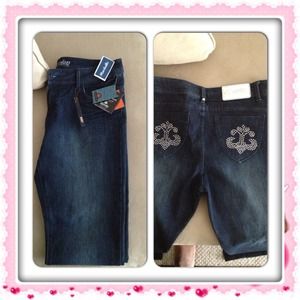Beyonces Dereon Plus Size bling Jeans