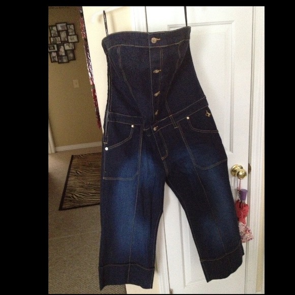 Baby Phat denim romper!! Never worn!!