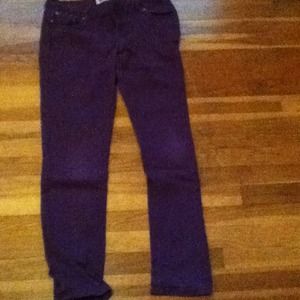 Purple skinny jeans