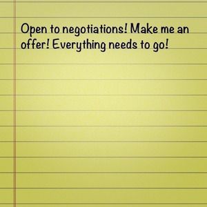 Feel free to negotiate!