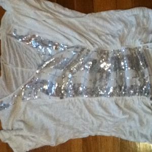 White sparkly shirt