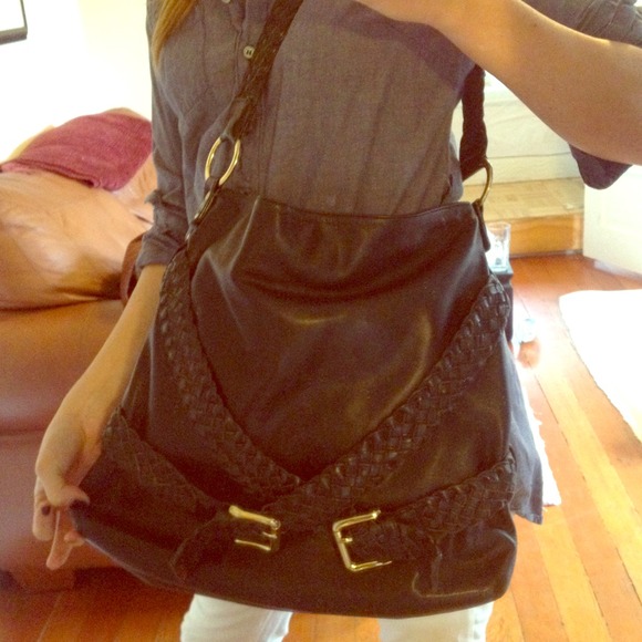 GoldenBleu black tuscan leather Bag