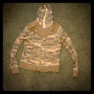 Camouflage zip up hoodie