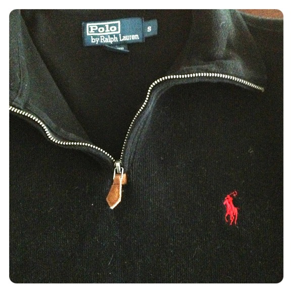 Men's Black Polo Ralph Lauren Half-Zip