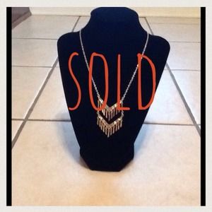 Gold plated dangle necklace